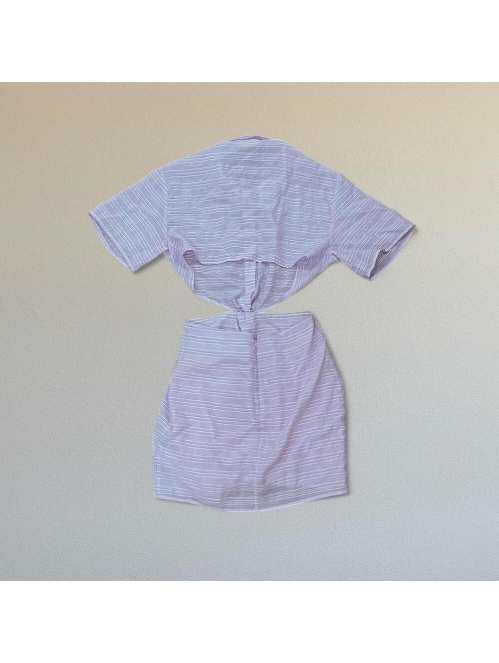 Lovers and Friends striped button up mini dress with open back. Size S. - Picture 3 of 4